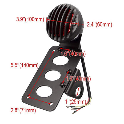 Motorcycle LED Light Side Mount License Plate Bracket For Harley Bobber Chopper