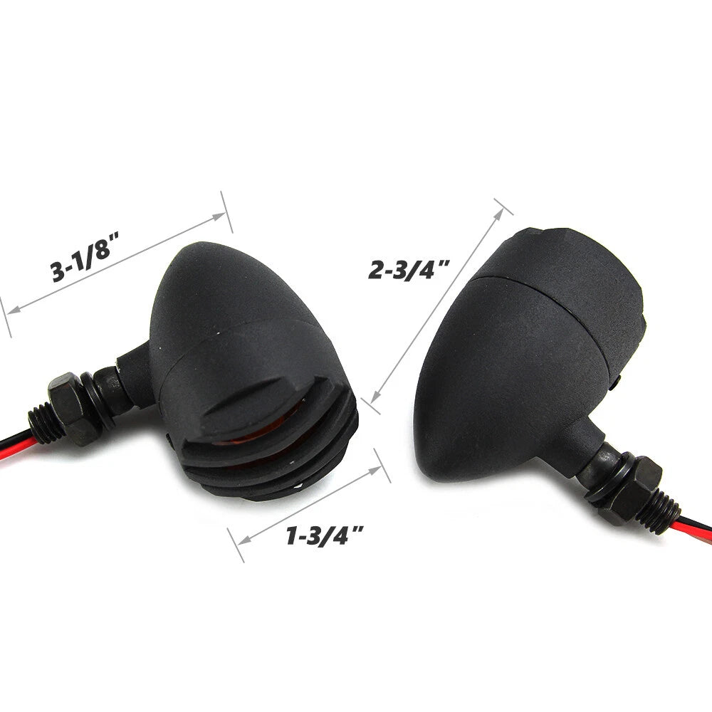Motorcycle Grill Bullet Turn Signals Tail Light For Harley Honda Suzuki Kawasaki