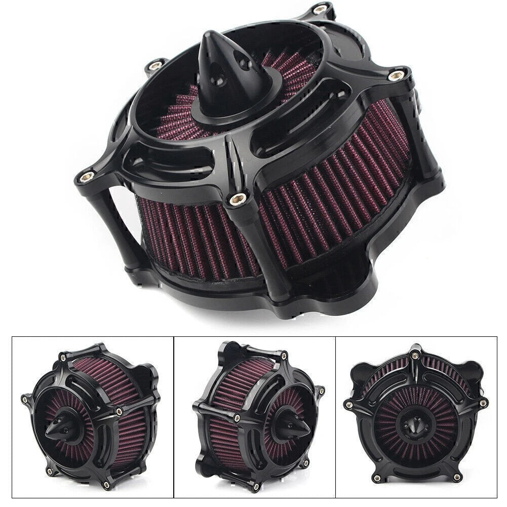 Turbine Air Cleaner Spike Intake Filter For Harley Softail 1993-15 Touring Dyna