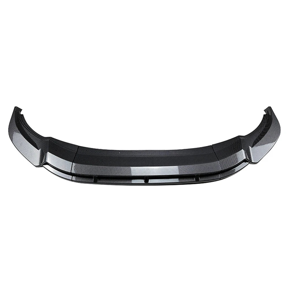 Front Bumper Spoiler Lip For Volkswagen Tiguan Rline 2021-23 Carbon Fiber Black