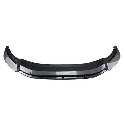 Front Bumper Spoiler Lip For Volkswagen Tiguan Rline 2021-23 Carbon Fiber Black