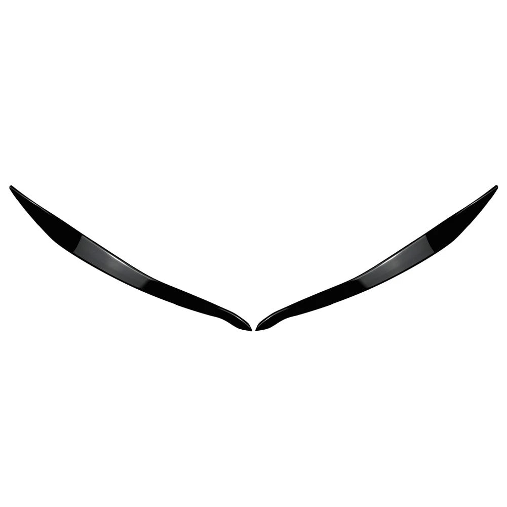 Front Headlight Eyelids Eyebrow Cover For BMW 5 Series F10 F11 2015-2017 Black