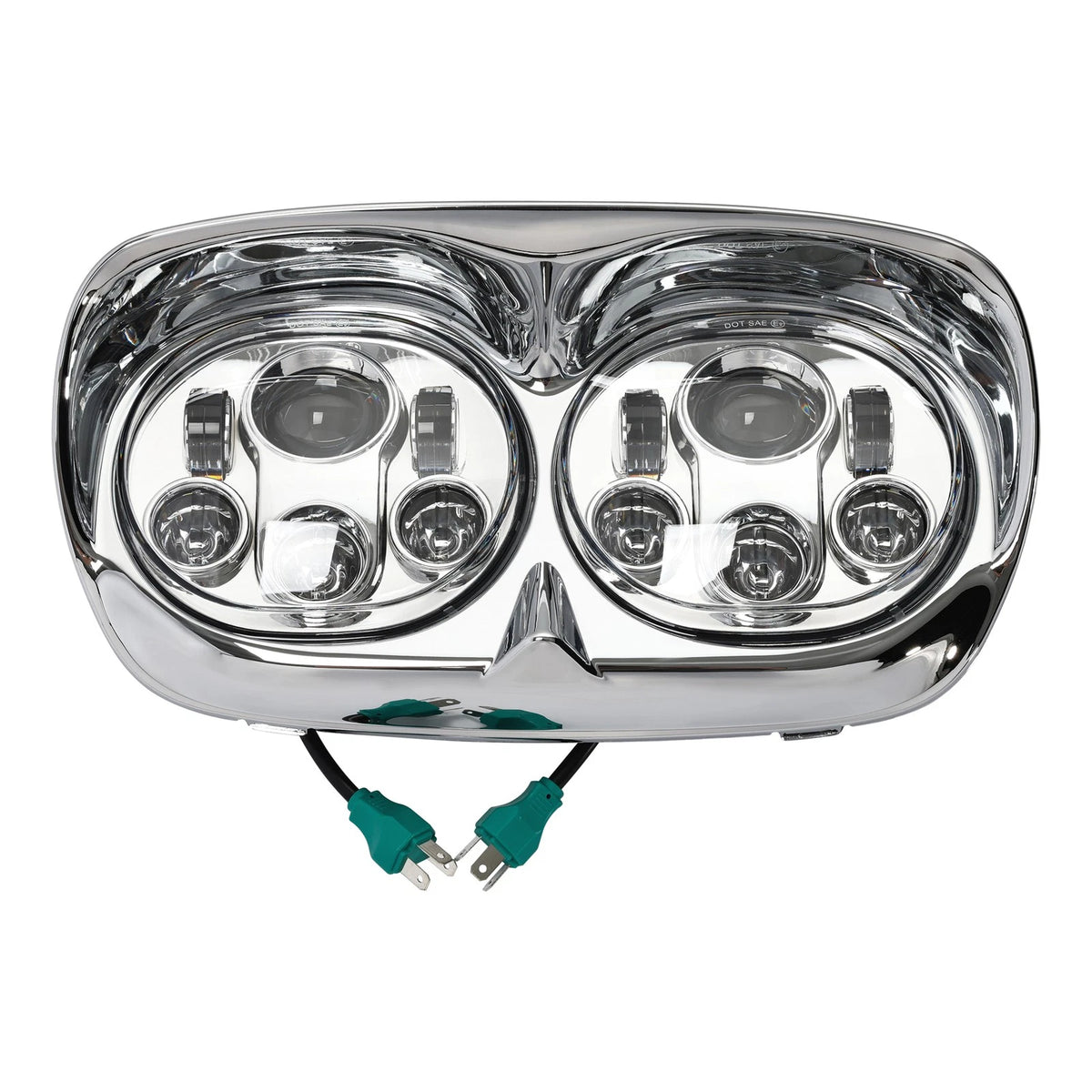 5.75" Dual LED Headlight Lamp Projector Fit For Harley Road Glide 1998-2013 2012