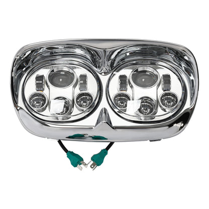 5.75" Dual LED Headlight Lamp Projector Fit For Harley Road Glide 1998-2013 2012