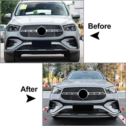 Front Bumper Spoiler Splitter For Mercedes Benz GLE Class W167 Coupe C167 2024+