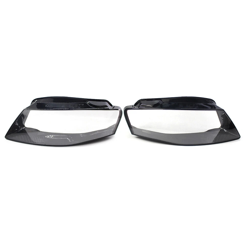 Headlight Lens Shell Cover Lampshade For Audi A4 B8 2009-2012 Transparent Pair