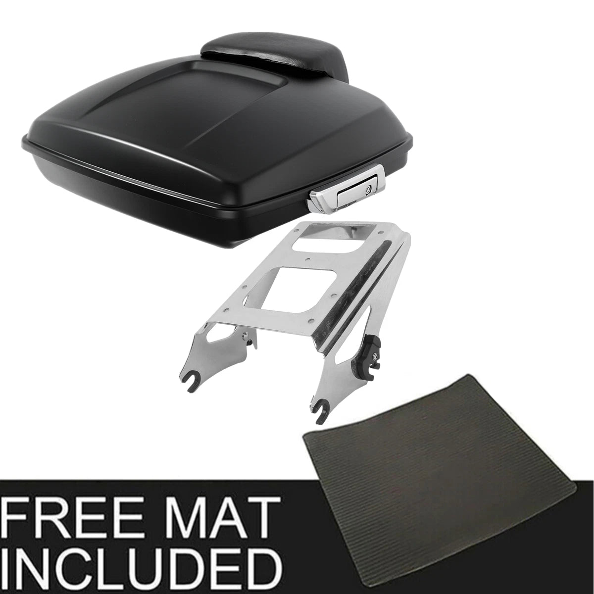 Matt Black Razor Trunk Pad Mount Rack Fit For Harley Touring Road Glide 2009-13