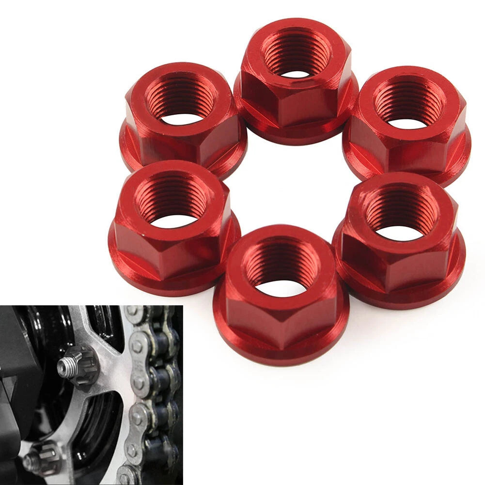 M10*1.0 Rear Sprocket Nuts For Ducati Streetfighter Panigale V4 S Speciale Red