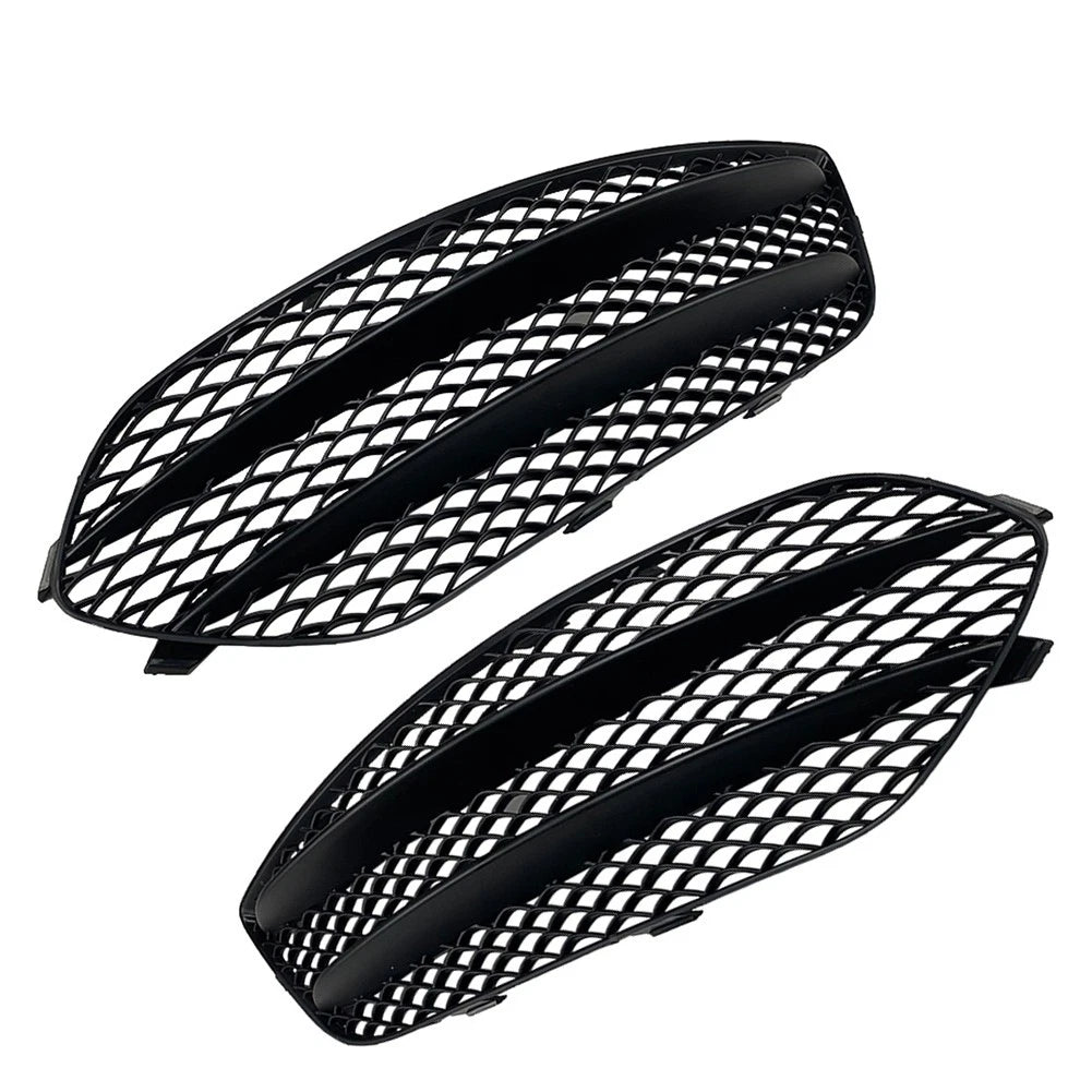 2x Front Bumper Air Vent Grille Cover Trim Black Fit For Benz CLA C117 2013-2015