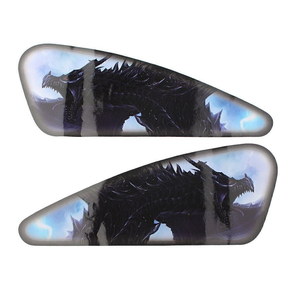 2x Motorcycle 3D Stereo Fuel Gas Tank Stickers Waterproof Pad Decals for Harley