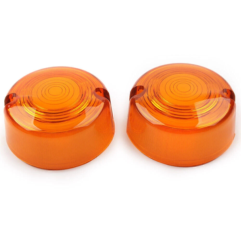 Turn Signal Lens Cover Amber Fit Harley Dyna FXD FXR Sportster XLH 883 1200 FXST