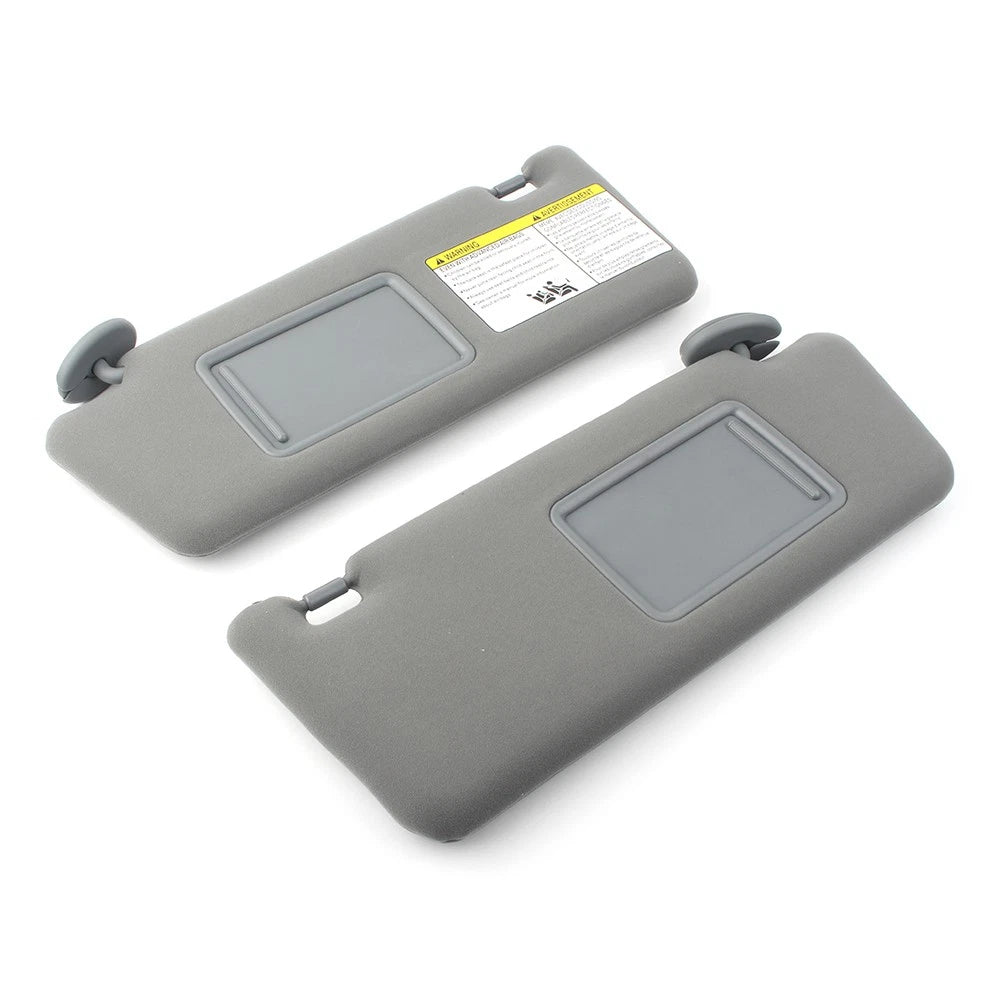1 Pair LH & RH Sides Gray Sun Visor for Toyota Tacoma 2005 - 2015 W/O Light US