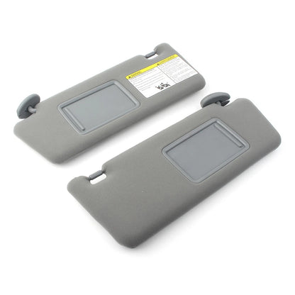 1 Pair LH & RH Sides Gray Sun Visor for Toyota Tacoma 2005 - 2015 W/O Light US