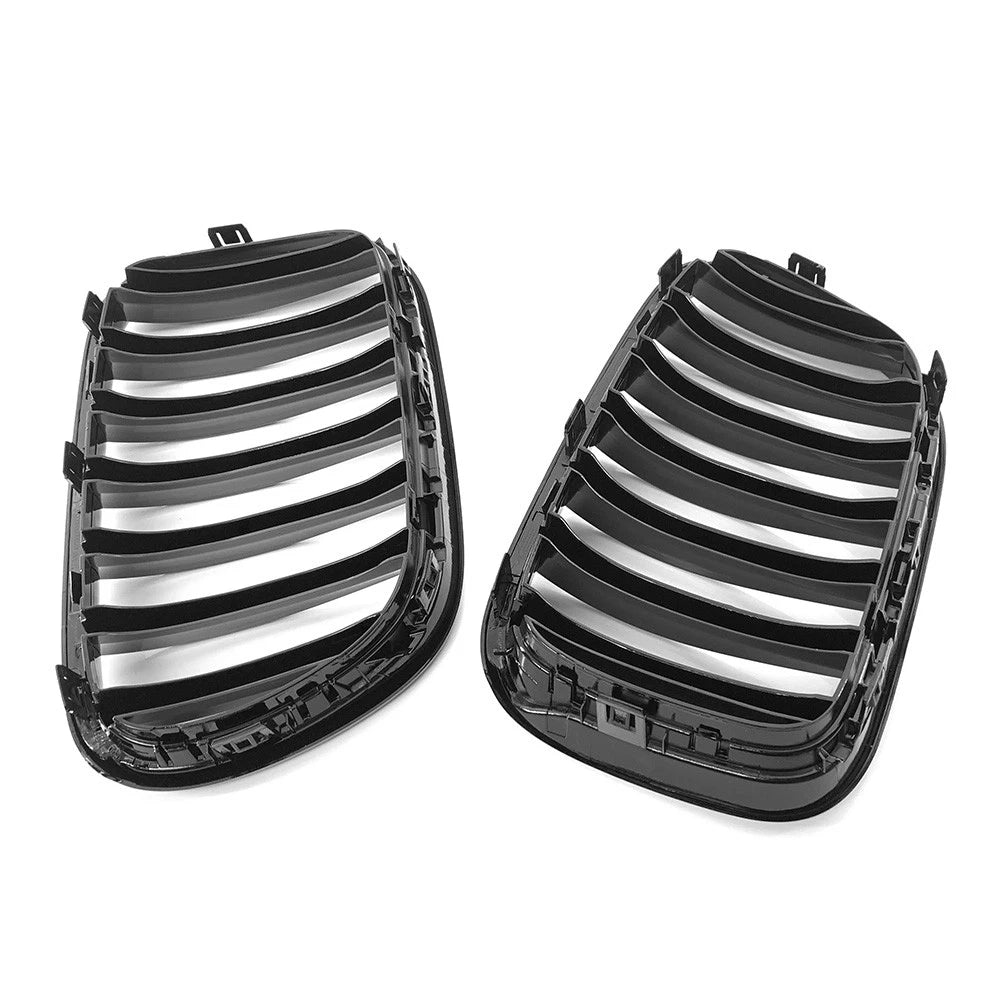 2x Front Radiator Kidney Grille For BMW X3 F25 2009-2017 51117237422 Gloss Black