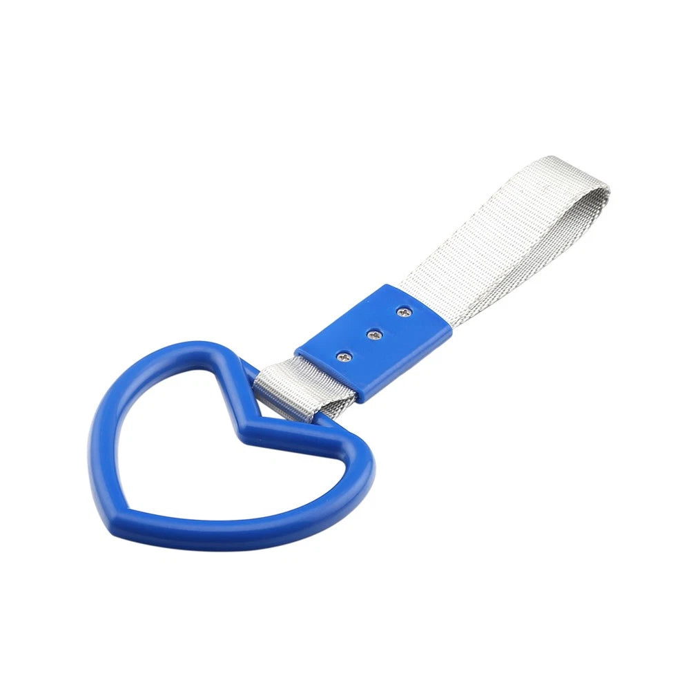 24.5cm Heart JDM Tsurikawa Ring Train Bus Handle Hand Strap Drift Charm Tool US