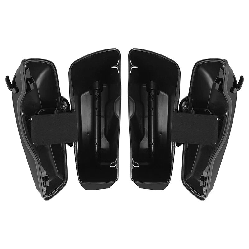 4" Stretched Hard Saddlebags &Conversion Brackets Fit For Harley Fatboy 1984-17