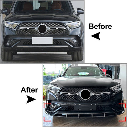 3x Front Bumper Spoiler Lip For Mercedes Benz GLC Class X254 GLC260 GLC300 2023+