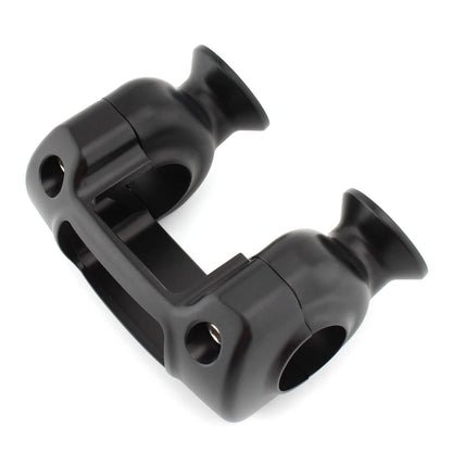 1 1/4" Handlebar 32mm Riser Top Clamp Kit For Harley Softail Street Bob Black