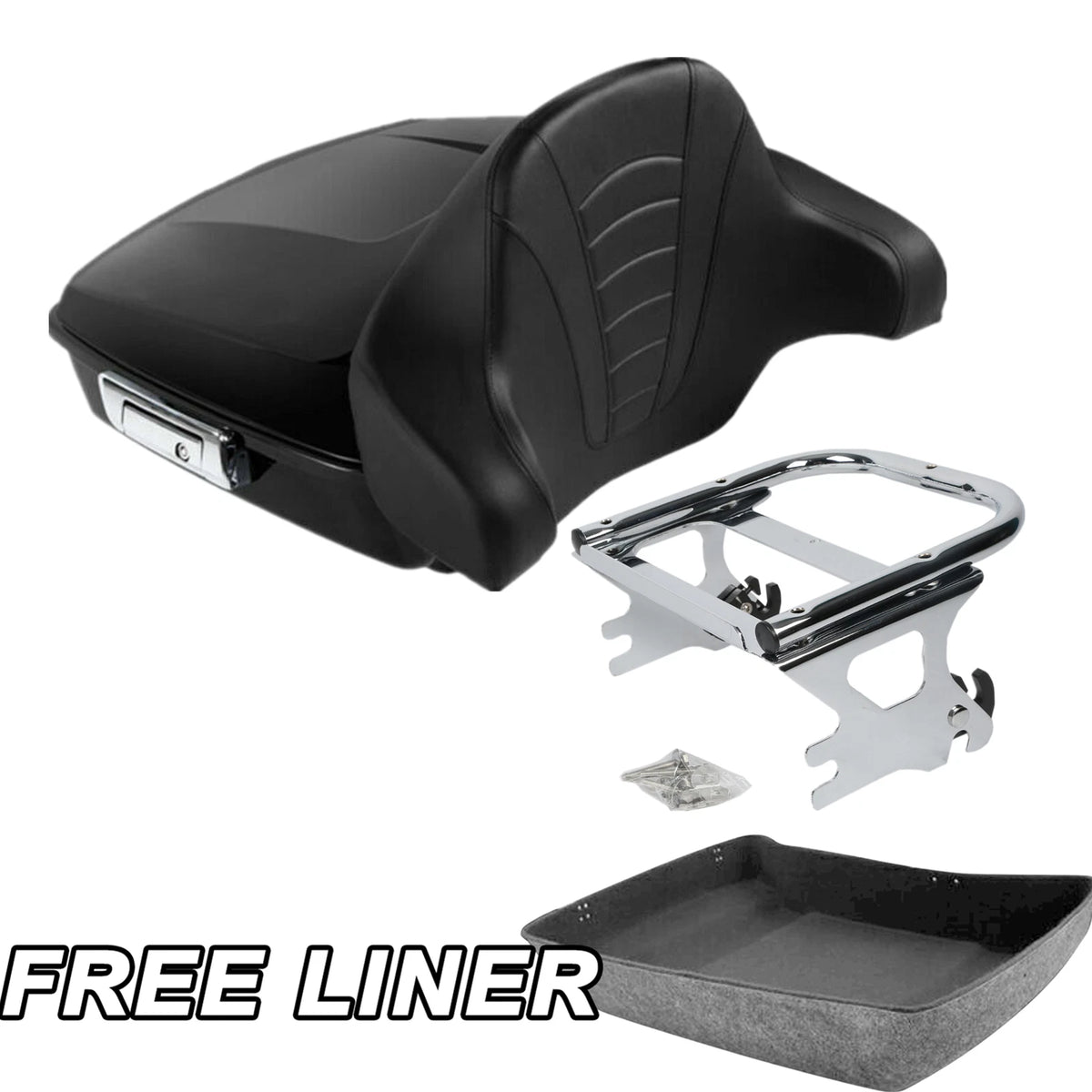 Matte Chopped Trunk Pad Mount Rack Fit For Harley Electra Glide 97-08