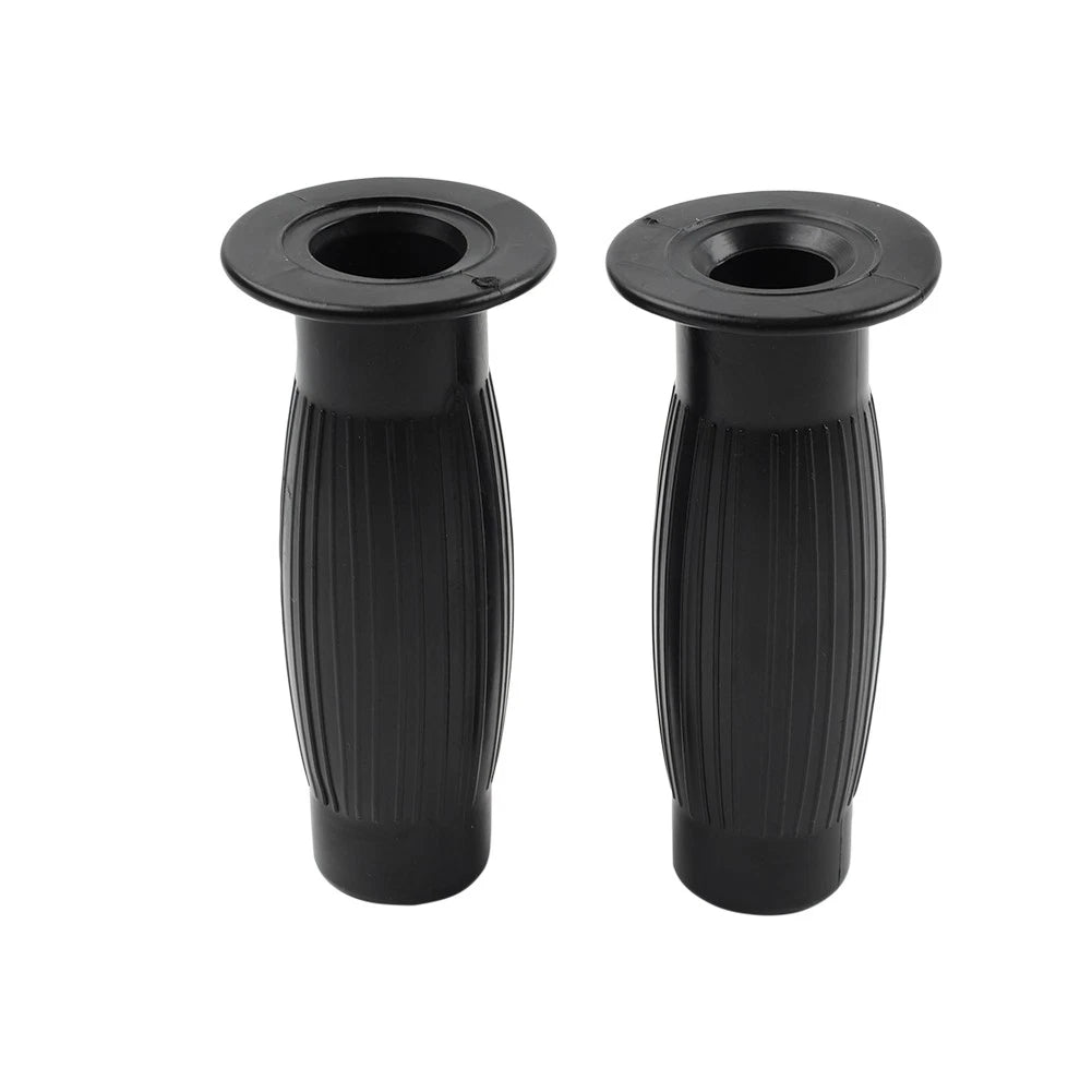 Universal 7/8" 1" Easy-Hold Hand Grips Vintage Motorcycle Handlebars Black