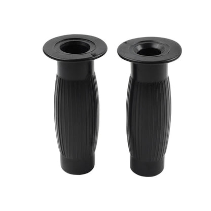 Universal 7/8" 1" Easy-Hold Hand Grips Vintage Motorcycle Handlebars Black