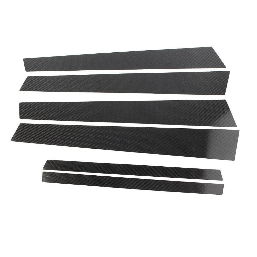 Window B Pillar Trim Cover Set Carbon Fiber Fit BMW 3 Series E46 1998-2004