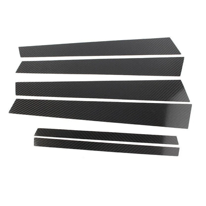 Window B Pillar Trim Cover Set Carbon Fiber Fit BMW 3 Series E46 1998-2004