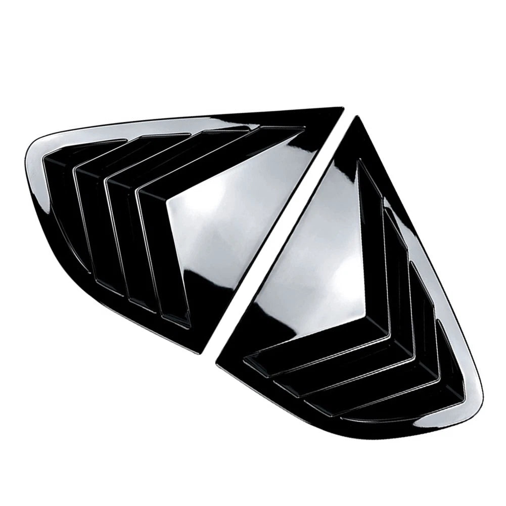 Glossy Black Rear Window Louver Shutter Cover Trim For BMW X4 F26 2014-2018