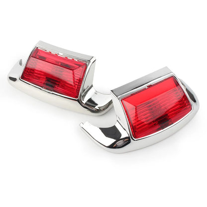Fender Tip Light Front & Rear For Harley Davidson FLHT FLT FLHS FLHR Red Lens US