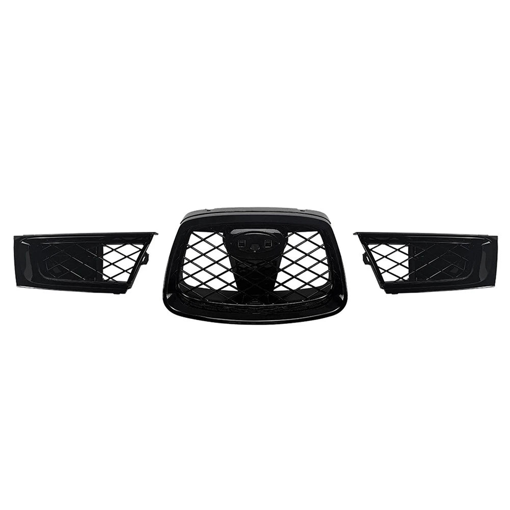 Set Front Bumper Upper Hood Kidney Grille For Subaru Impreza 9th WRX STI 2006-07