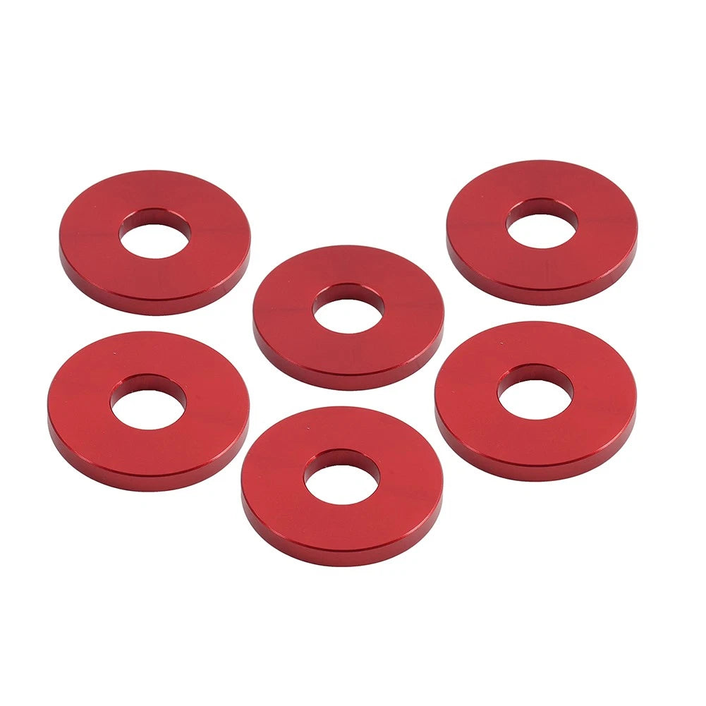 6X Engine Saddlebag Crash Bar Decorative Spacer Ring For Harley Softail Red
