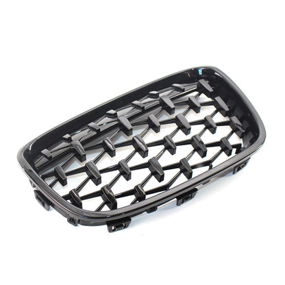 Gloss Black Diamond Meteor Front Kidney Grill Fit BMW 1 Series F20 F21 2011-14