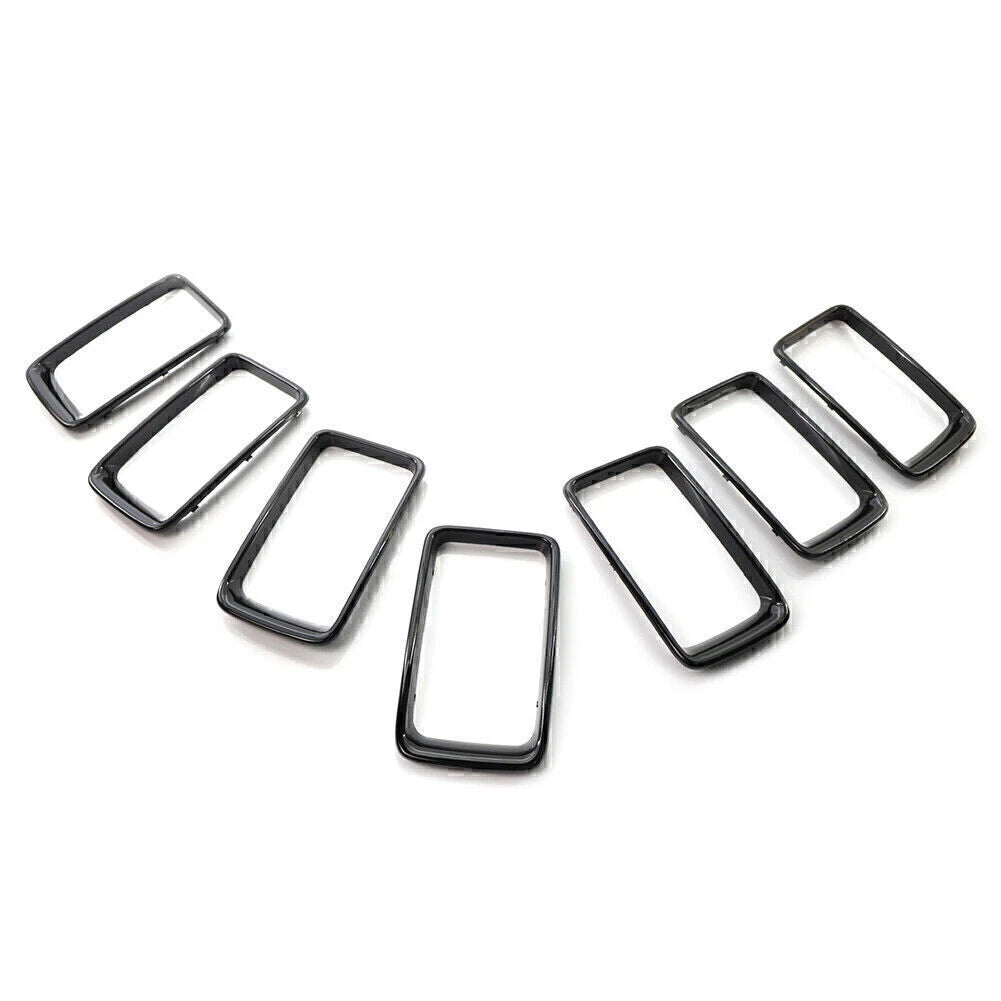 Front Grille Grill Insert Ring Trim Cover For Jeep Grand Cherokee 14-16 Black US