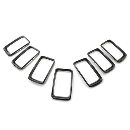 Front Grille Grill Insert Ring Trim Cover For Jeep Grand Cherokee 14-16 Black US