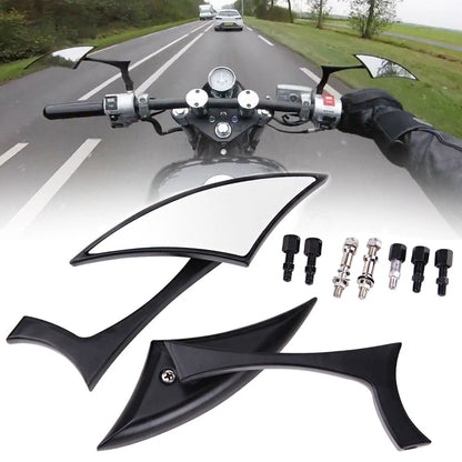 Motorcycle Black Blade Rear view Mirrors For Harley Cruiser Bobber Chopper DYNA