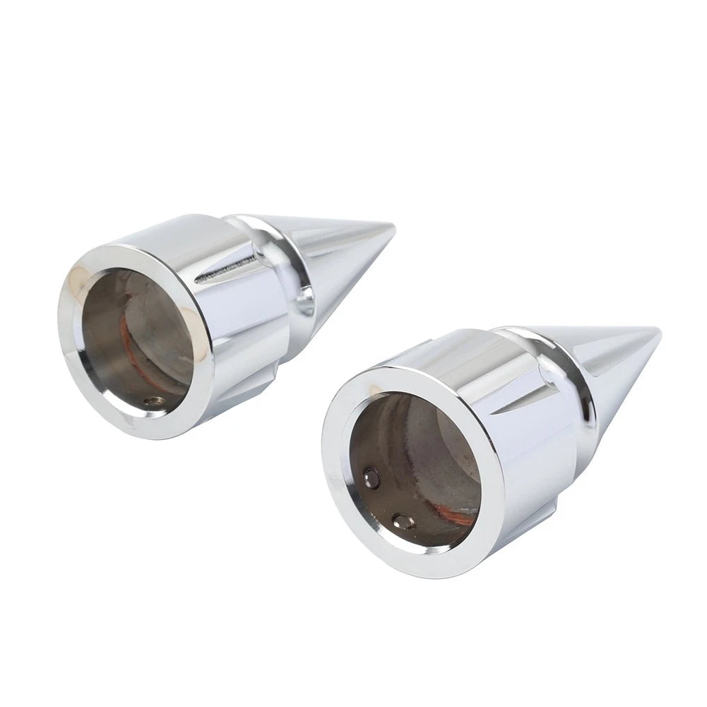 Front Axle Cap Nut Cover 3.6" For Harley Softail 07+ Dyna 08+ Street Glide Silve
