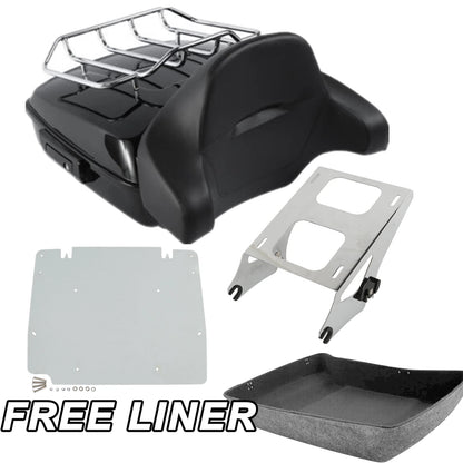 Chopped Trunk Pad Mount Rack Plate Fit For Harley Street Road Glide King 2014-26