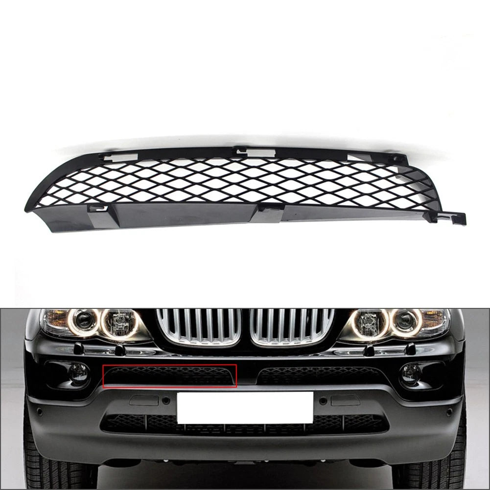 Front Grille Upper Bumper Mesh Grill Right Side For BMW X5 E53 2003-2006