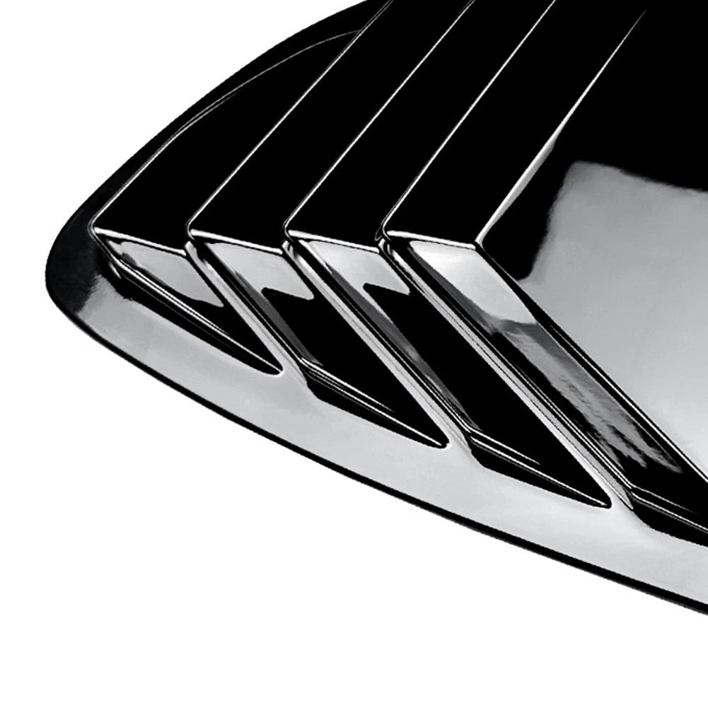 Glossy Black Rear Window Louver Shutter Cover Trim For BMW X4 F26 2014-2018