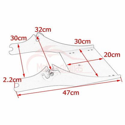 Tour Pack Pak Razor Trunk Mount Rack For Harley Road King Electra Glide 1997-08