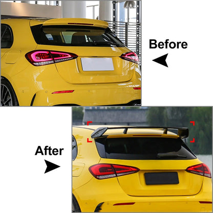 Black Rear Roof Spoiler Wing Kit For Mercedes Benz A Class W177 A160 A180 19-24