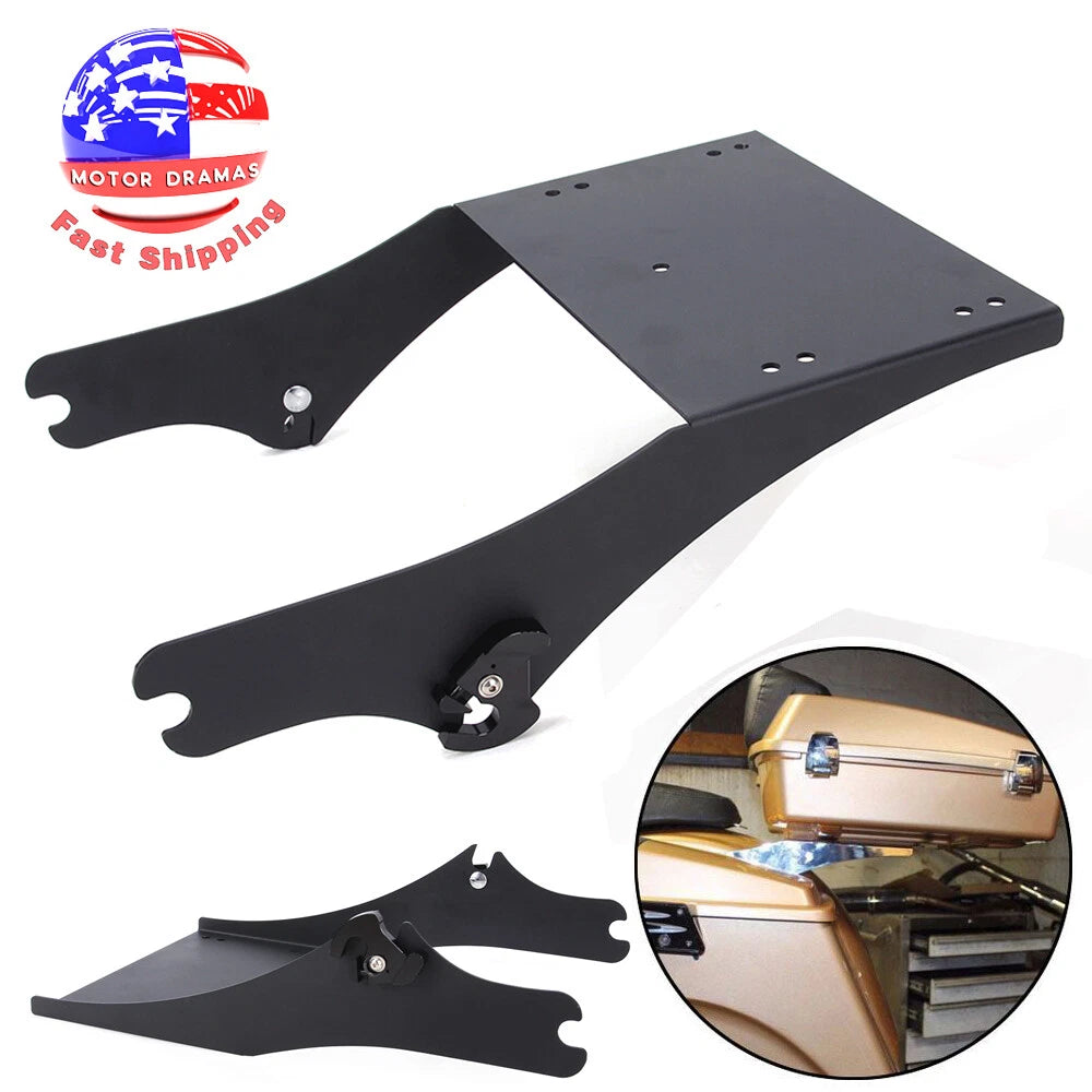 King Tour Pack Pak Latches Razor Chop Trunk Mount Rack For Harley Touring 97-08