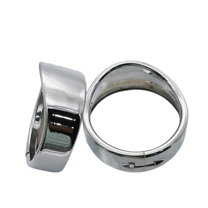 4.5 inch Chrome Auxiliary Lamp Visor Style Passing Lamp Trim Ring For Touring