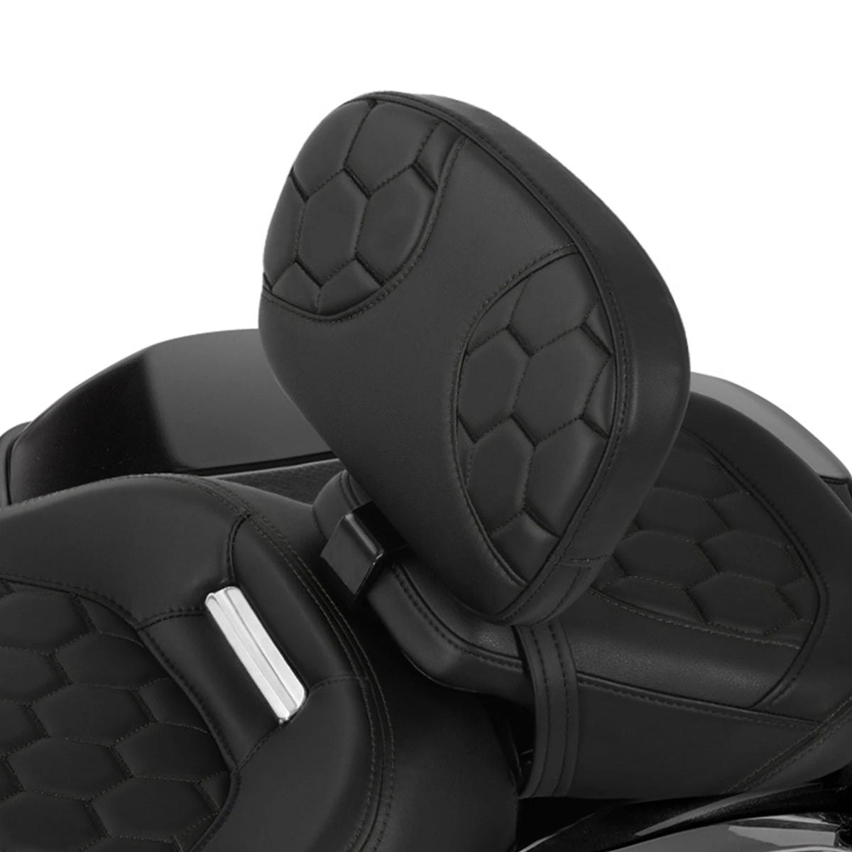 Black Front Rider Driver Backrest Pad Fit For Harley Street Road Glide 09-23 22