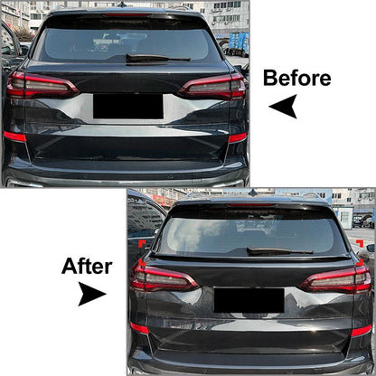 Rear Boot Trunk Spoiler Lip Middle Wing For BMW X5 G05 2019-2024 Black