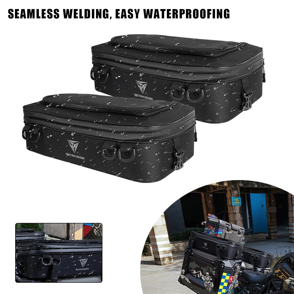 2PCS Motorcycle Side Top Box Luggage Bags for BMW R 1200GS LC R1250GS Adventure