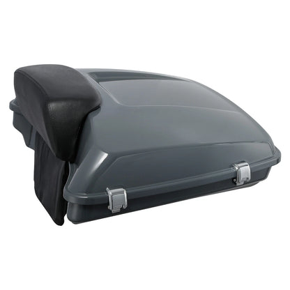 Razor Trunk Backrest Black Rack Fit For Harley Touring Glide 97-08
