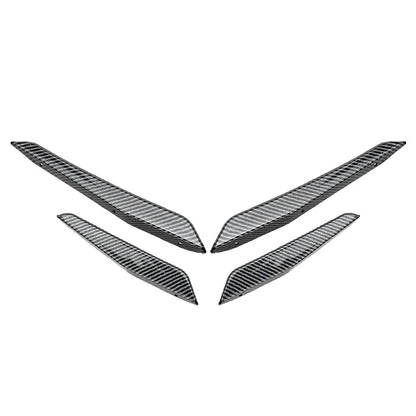 Carbon Fiber Look Front Bumper Splitter Side Skirt Fit For BMW M2 G87 2023-2024