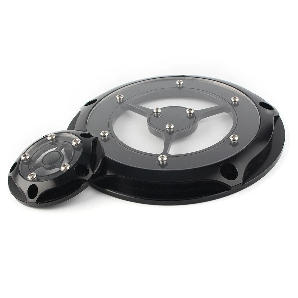Black Derby Timing Timer Cover For Harley Road King Electra Glide Softail US