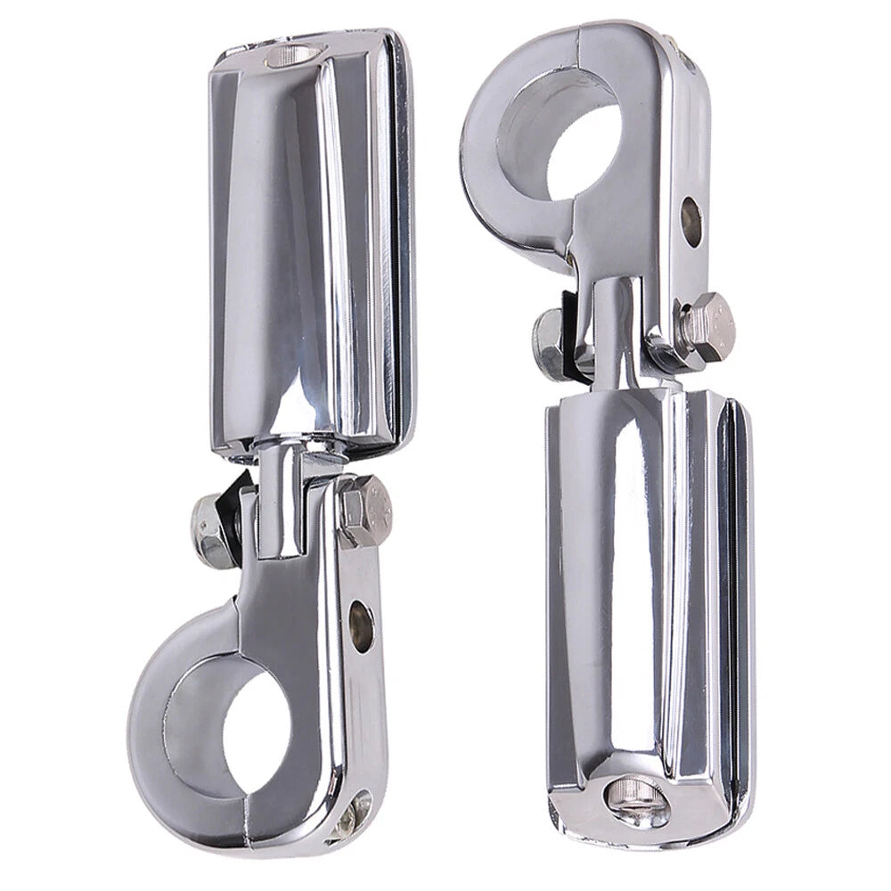 Chrome Highway Foot Pegs For Harley Road King Electra Street Glide 1-1/4" Bar US